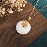 Natürliche Jade Mondlicht Geschenk Mode Anhänger Halskette